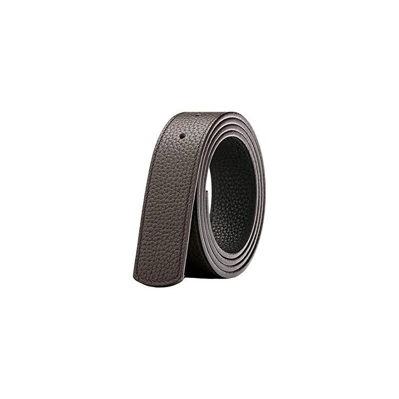 Vatee's Cinghia Cintura Uomo In Vera Pelle Reversibile Larghezza 34 Mm | Ricambio Senza Fibbia, Regolabile, Colori Bifacciali