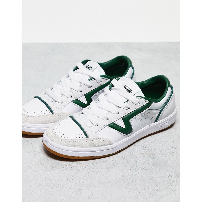 Vans - Lowland - Sneakers bianche e verdi con suola in gomma-Bianco