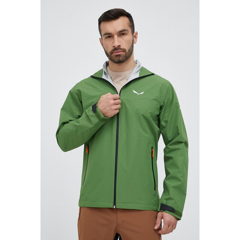 Salewa giacca da esterno Puez Aqua 4 PTX 2.5L colore verde