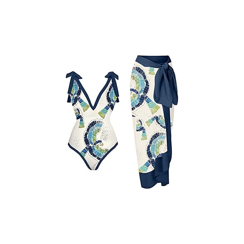Costume Bagno Ragazzi Maniche Lunghe 2 Pezzi - UPF 50+, Motivo Hawaii, Poliestere/Spandex