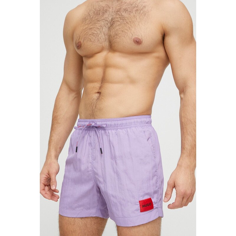 HUGO pantaloncini da bagno colore violetto
