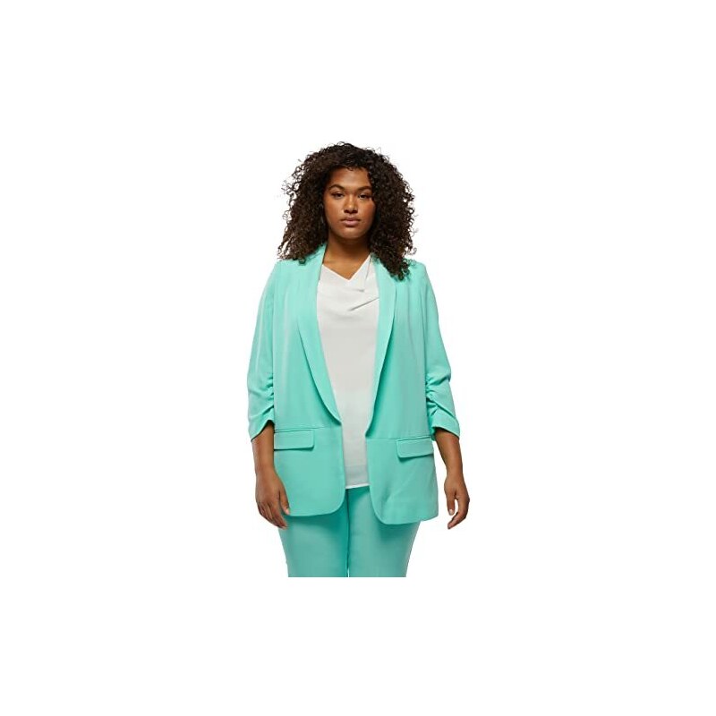 Blazer Donna In Felpa E Denim Fiorella Rubino, Taglia Curvy, Primavera/estate 2024, Un Bottone