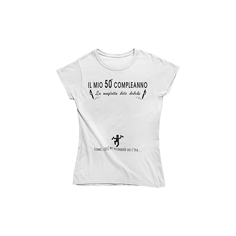 Thedifferent T-Shirt Donna 'Mi Ci Sono Voluti 50 Anni Per Essere Così Favolosa' - Idea Regalo Compleanno (Bianco, Taglia S)