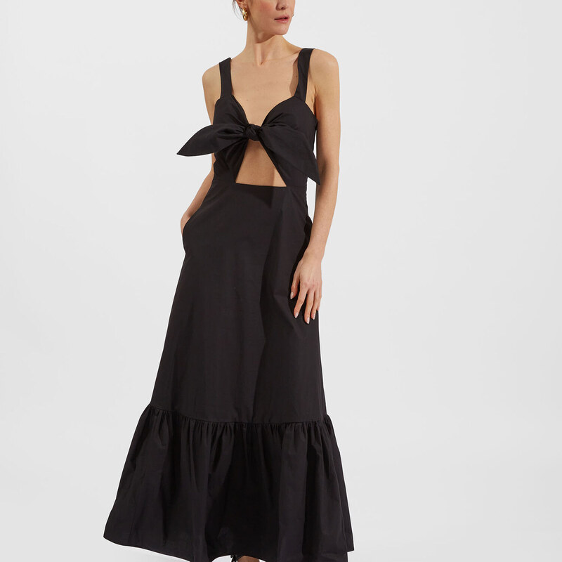 La DoubleJ Dresses gend - Peek-A-Boo Party Dress Solid Black L 100% Cotton