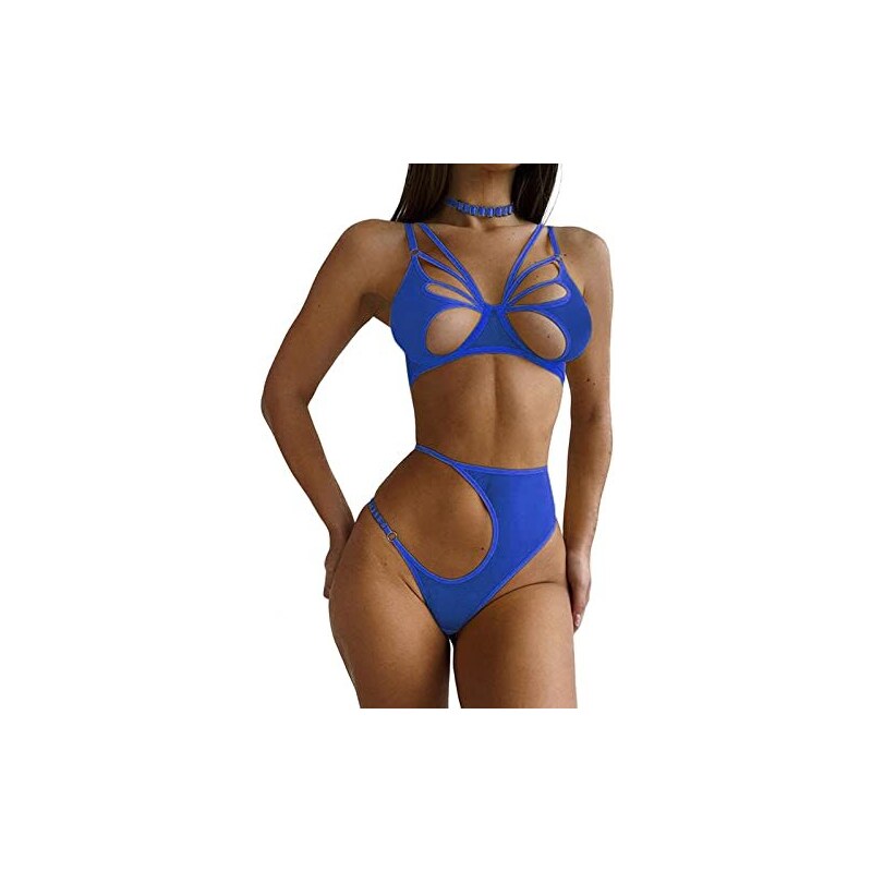 Completo intimo con reggicalze body lingerie sexy notte biancheria