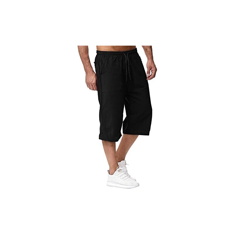 Pantaloncini Cargo Da Uomo Con 6 Tasche, Pantaloni Corti, Bermuda Estivi, Da Uomo, Pantaloni Cargo Corti, Sportivi, Per Il Tempo Libero, Per Lo Sport, Blu, S - Foto 2