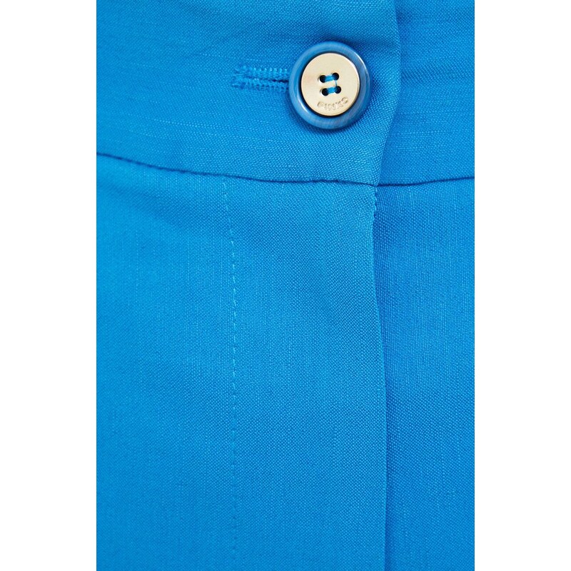 Pinko pantaloncini in lino donna colore blu