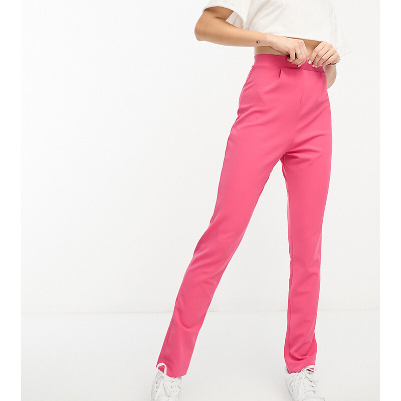 ASOS Tall ASOS DESIGN Tall - Pantaloni da abito affusolati in jersey rosa