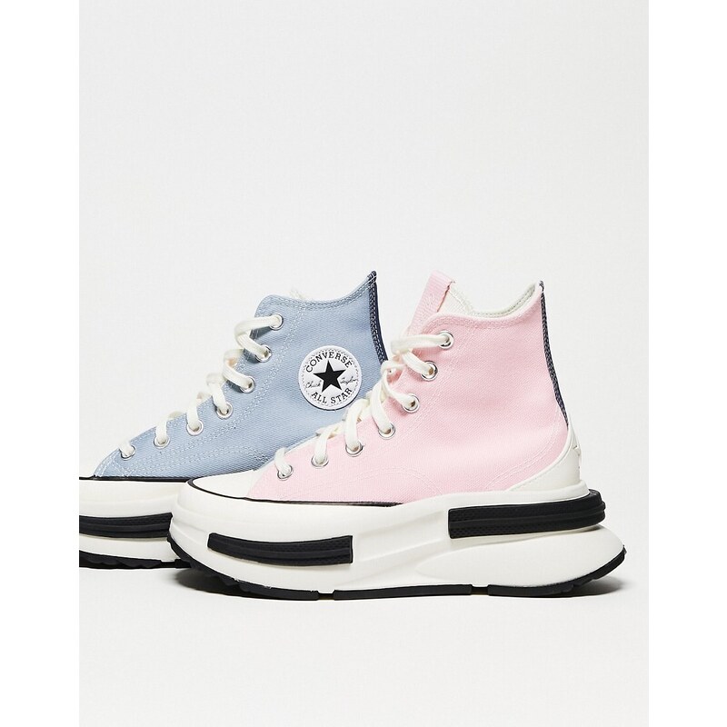 Converse - Run Star Legacy CX Hi - Sneakers alte blu e rosa-Multicolore
