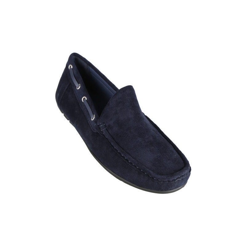 Babbucce Mocassino Uomo Blu Navy - Taglia 44, Scamosciato, Comode Per Casa - Foto 6