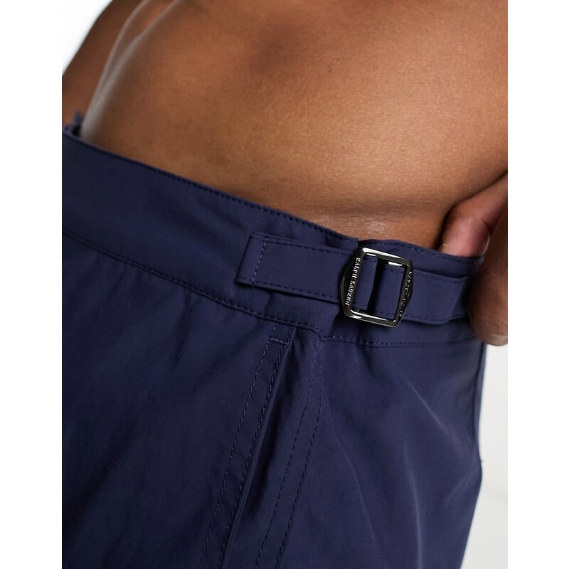 Polo Ralph Lauren - Monaco Lux - Pantaloncini da bagno taglio medio in nylon blu navy