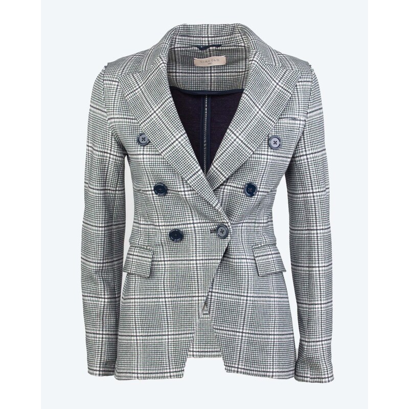 Blazer Byblos Beige à Pois Blancs - Double Boutonnage - Taille 42 IT - État Impeccable
