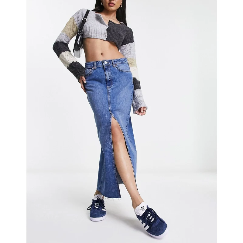 Gonna Midi Gonna Beige Stradivarius Vestito Midi Vestito Di Pelle