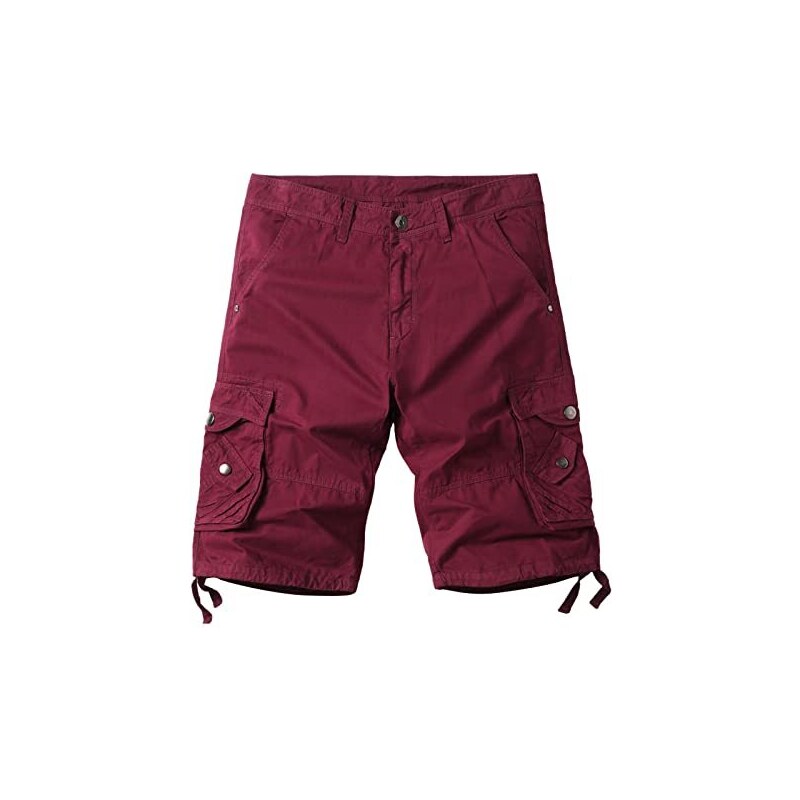 MJGkhiy Pantaloni Cargo Uomo Corti Eleganti Pantaloni Da Lavoro - Foto 11