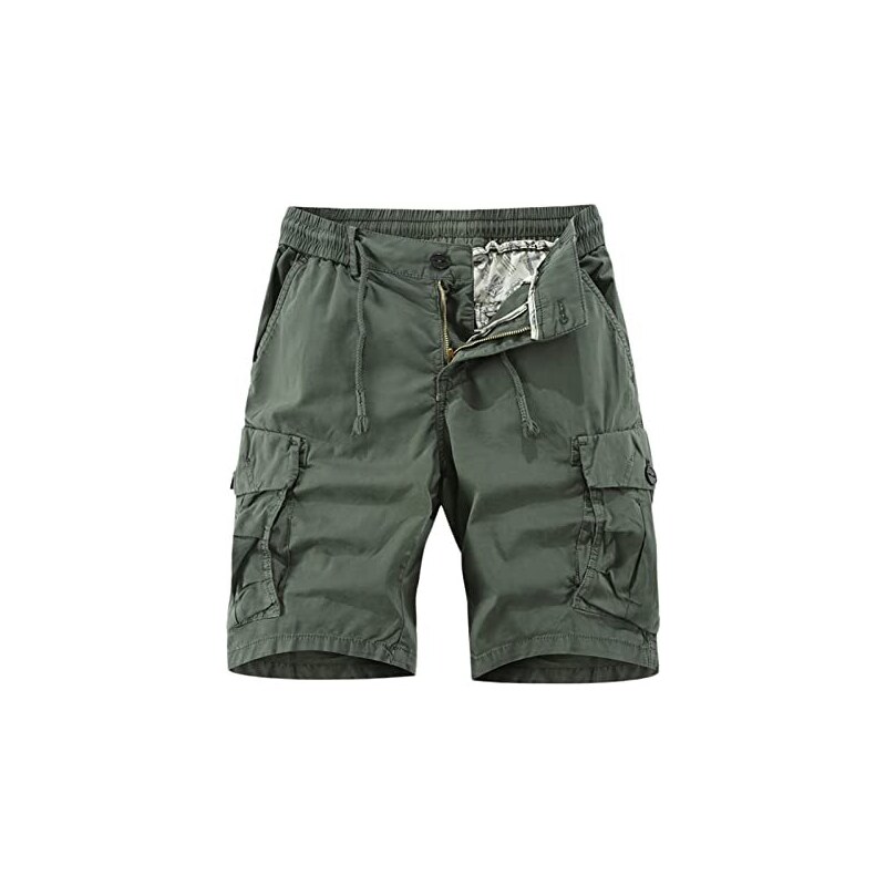 rtdgcv Pantaloni cargo da uomo, larghi, con tasche multiple e pantaloni