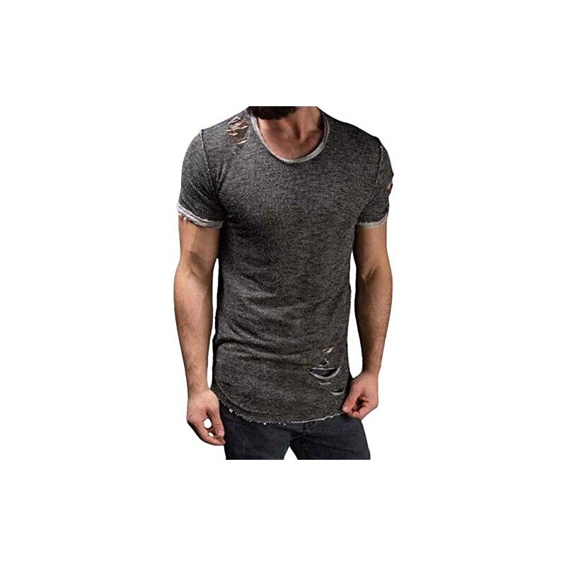 Maglietta Uomo Casual 'Bad Dog' - Manica Corta In Misto Cotone Traspirante - Stile Stradale