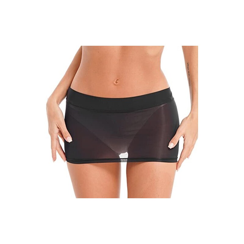 Minigonna Vita Alta In PVC Wet Look – Taglie 8-22 – Donna – Prodotta Nel Regno Unito