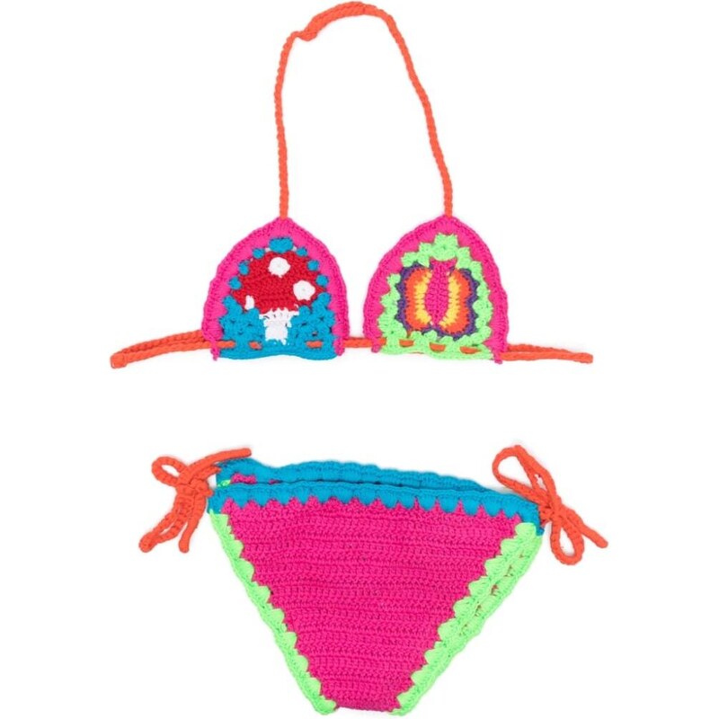 Mc2 Saint Barth Bikini Baker Lilla In Tessuto Crinkle BAK0002/02907L Per Bambina