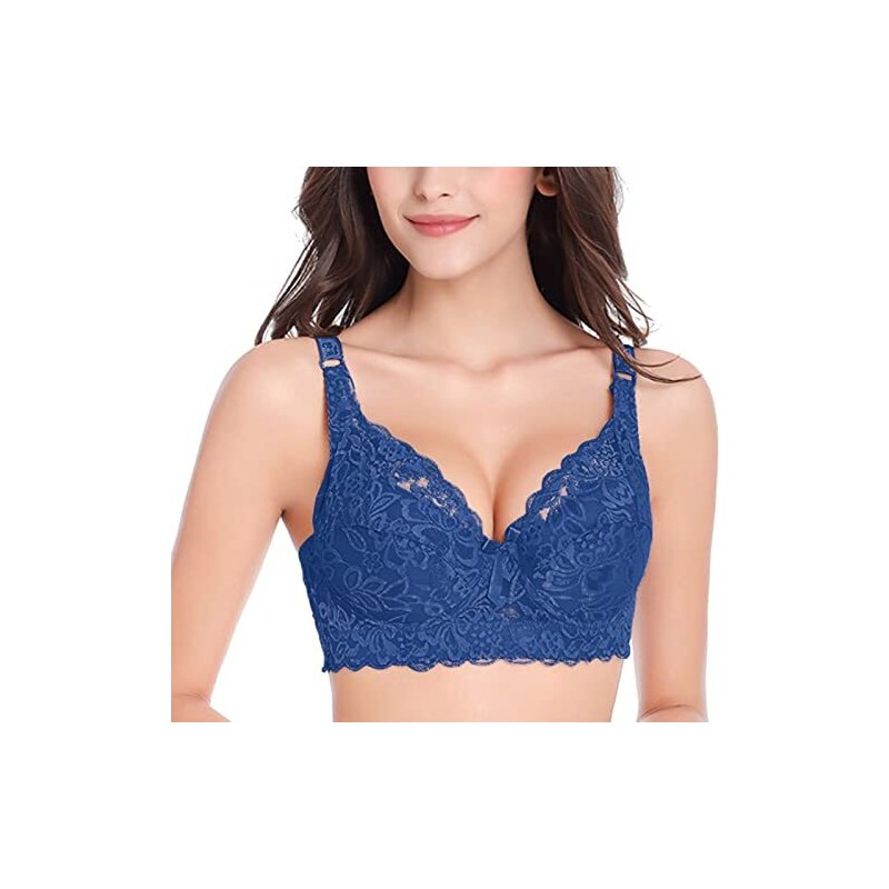 Necalisi Sottoveste Femminile Reggiseno Da Donna In Pizzo Reggiseno Con Ferretto Con Spalline Piccole In Pizzo Comodo E Morbido Reggiseno Minimizer Del Petto Bianco 34 75d 124612750