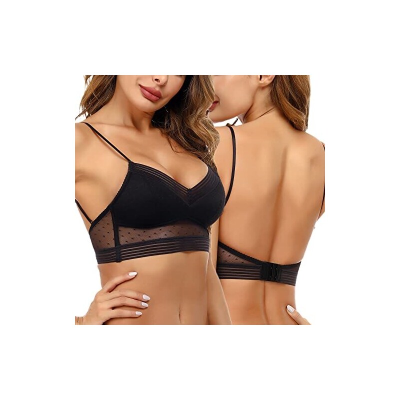 VNDUIFH Reggiseno levigante per la schiena confortevole, reggiseno a coppa profonda da donna con schiena intera, reggiseno push up da donna taglie forti, reggiseno sollevabile taglie forti (42/95F,1