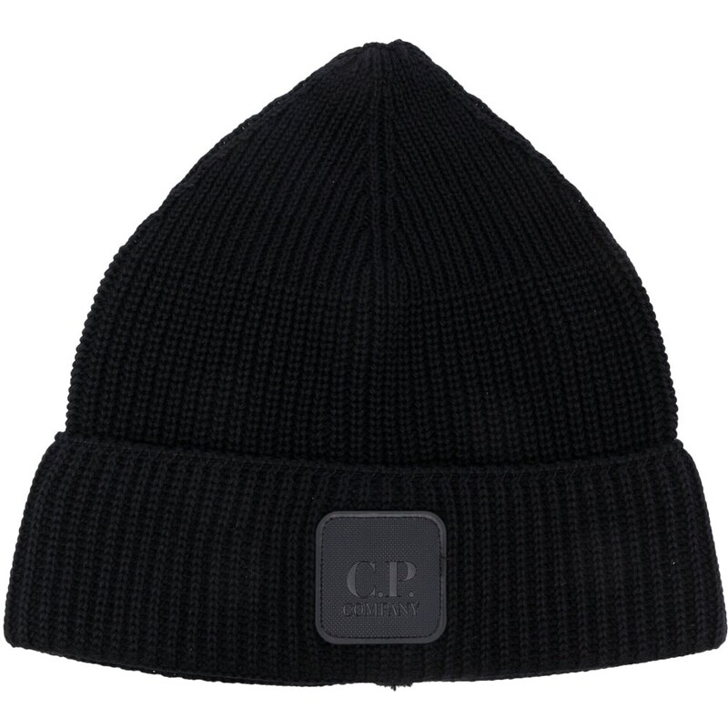 CAPPELLO BEANIE DA UOMO VERDE CON LOGO C.P. COMPANY