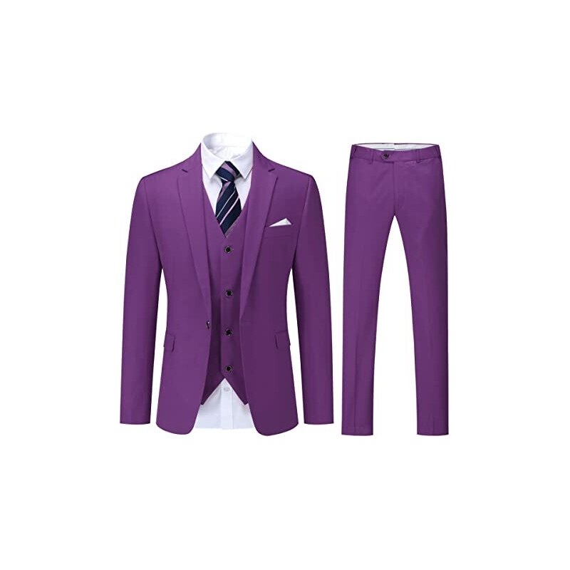 YOUTHUP Abito da Uomo Pezzi Suit Slim Fit Business Wedding Abiti