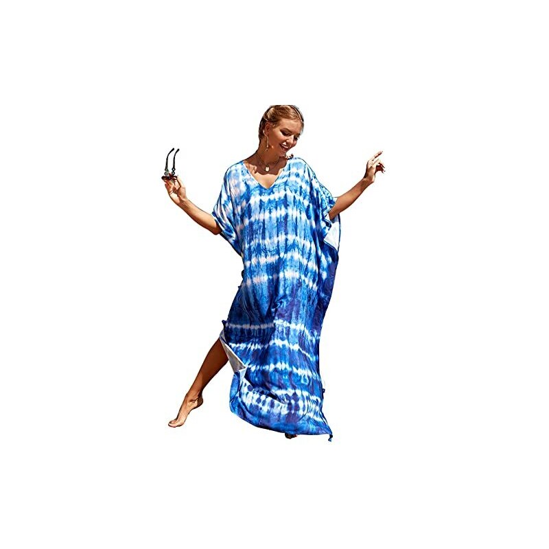 Caftano Donna Elegante da Mare – Lungo, Fresco e Comodo - Leela Moda Caftano Donna Elegante da Mare – Lungo, Fresco e Comodo - Leela Moda