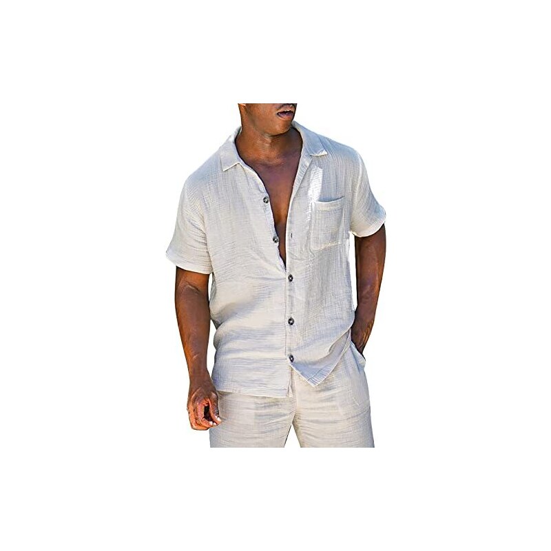Kwatieh Tuta Uomo Completa Estiva Taglie Forti Vintage T Shirt e Pantaloni Casual Outfit Suit