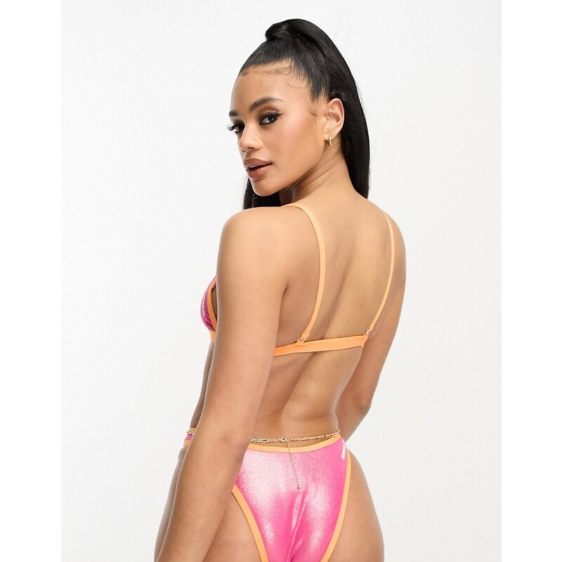 Speedo - Top bikini rosa laminato multiposizione