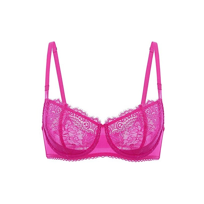 Dobreva Donna Reggiseno Pizzo Senza Spalline Con Ferretto Invisibile Bianco 3E - 6