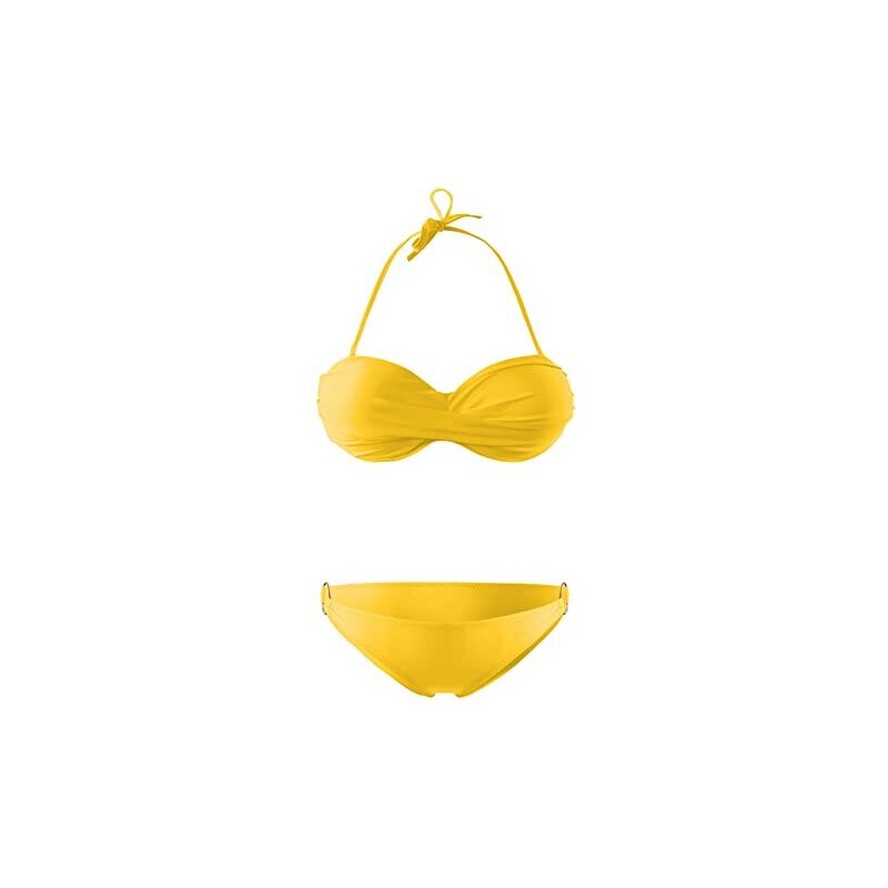 ASKSA Bikini Donna Push Up A Vita Alta – Due Pezzi Stampato – Rosso, Taglia M – Costume Da Bagno Sportivo