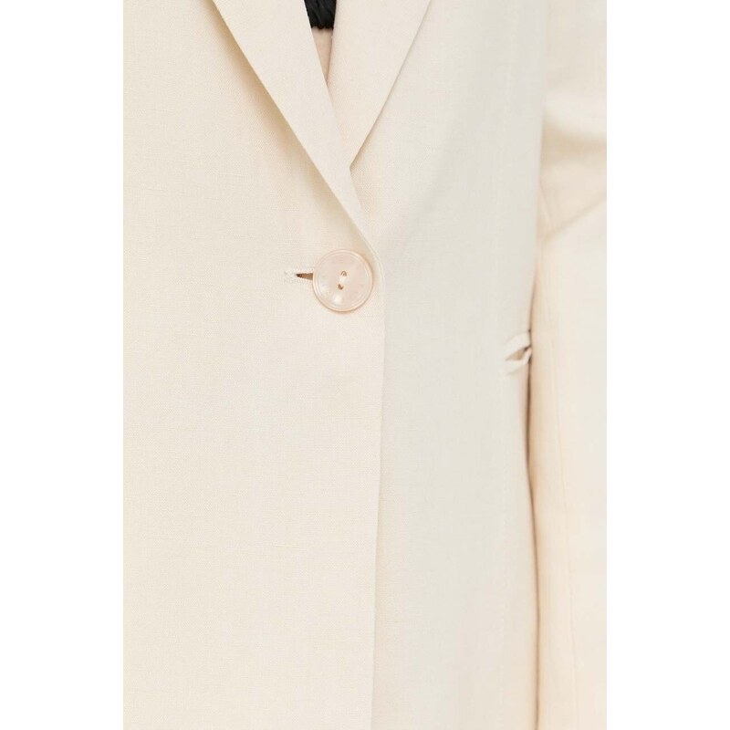 Patrizia Pepe giacca in lino misto colore beige