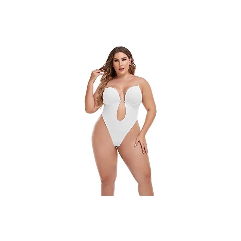 Body Shapewear Donna Con Scollo A U – Modellante Snellente Con Sollevamento Glutei, Senza Cuciture, Nero