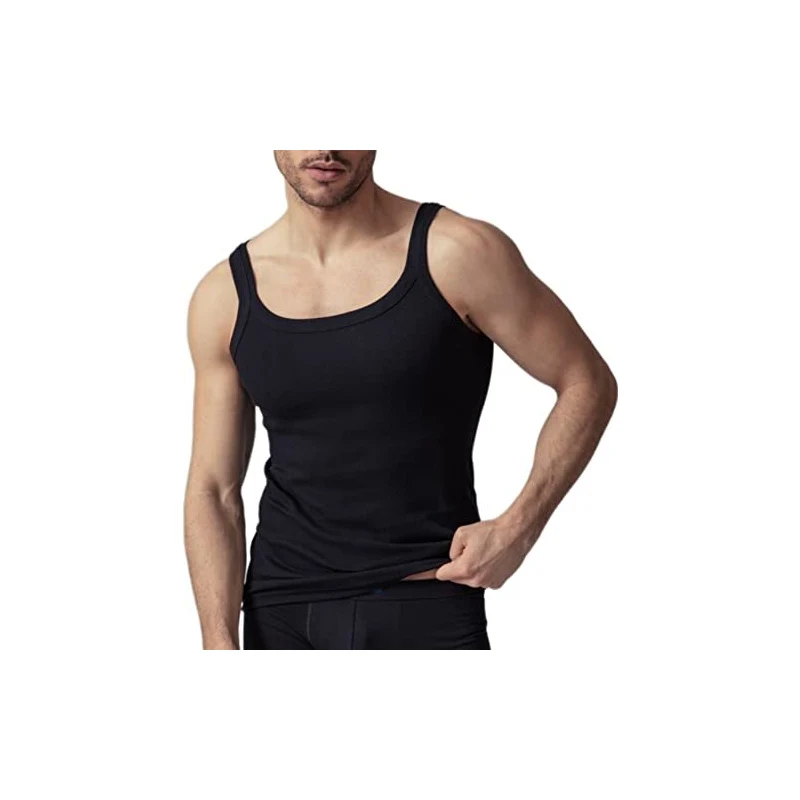 Canottiera Uomo Confezione Da 3, 100% Cotone Traspirante, Scollo A V, Comfort Tutto Il Giorno