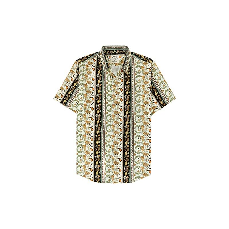 V.H.O. Funky Camicia Hawaiana Uomo – Maniche Corte, Tasca, Stampa Fiori Grandi, Taglie Fino A 12XL, Azzurro