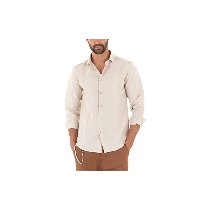 Camicia Formale Facile Cura OLYMP Camicia Da Uomo A Maniche Lunghe Luxor, Finta Tinta Camicia Faux Uni Elegante