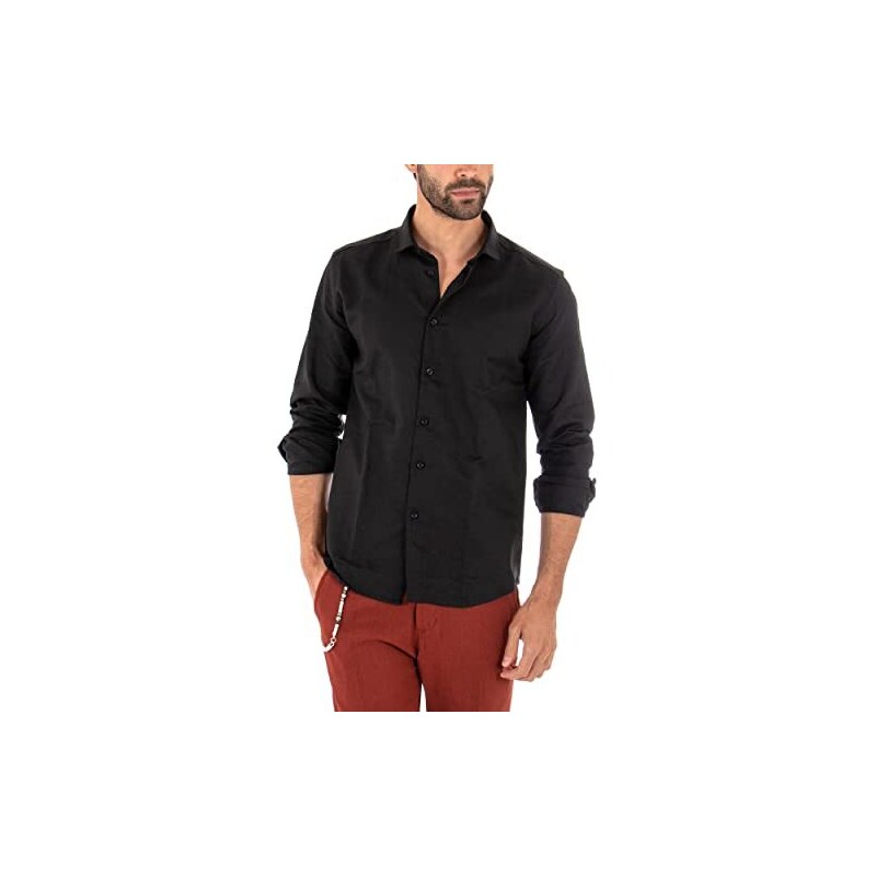 Camicia Da Uomo FYLTR A Tinta Unita, Vestibilit Regolare Fylss23ms 015cool Blue Xl~p124203171