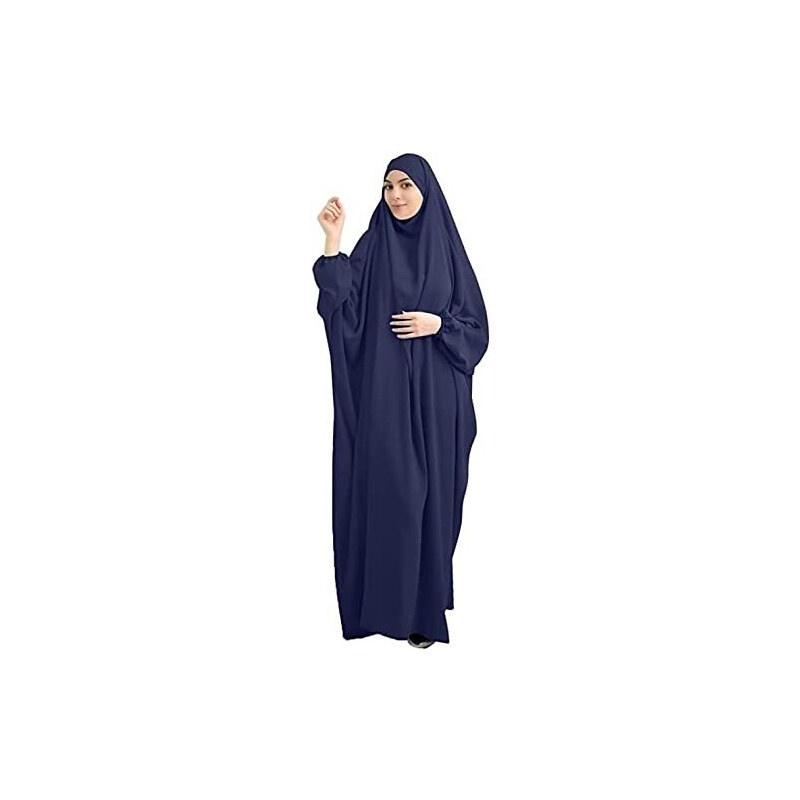 Vestito Preghiera Donna Musulmana - Abaya Con Hijab E Tasbih, Taglia Unica, Tessuto Jersey, Turchia - Foto 3