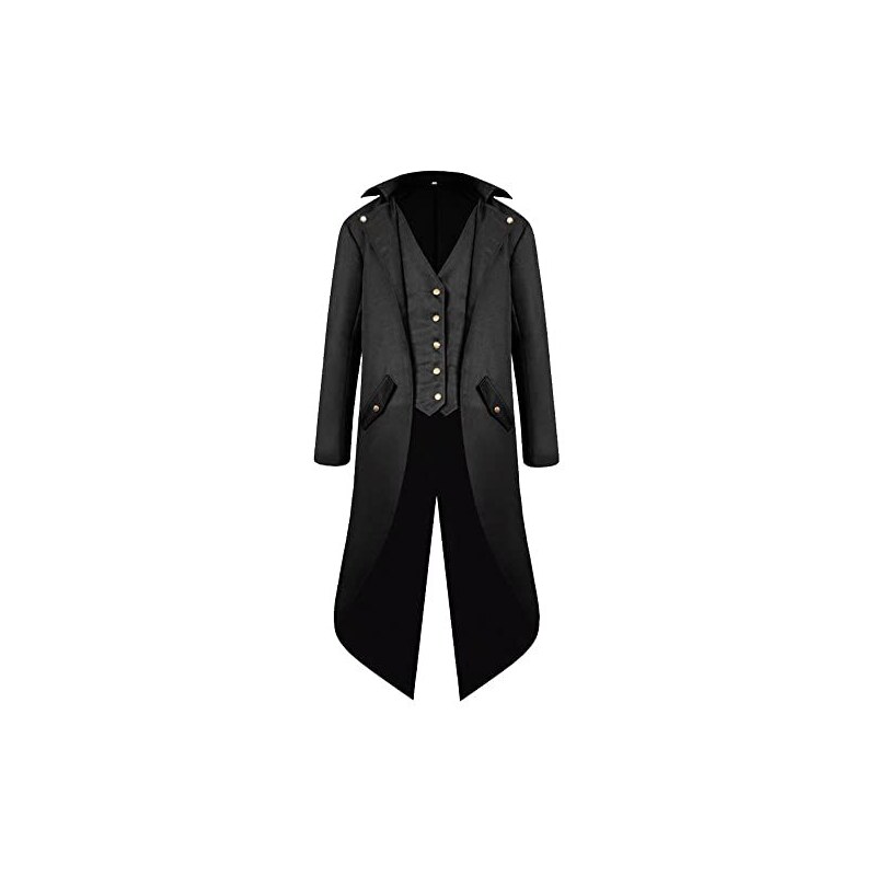 Cappotto da uomo in velluto ricamato con colletto gotico e revers, rosso – Design punk