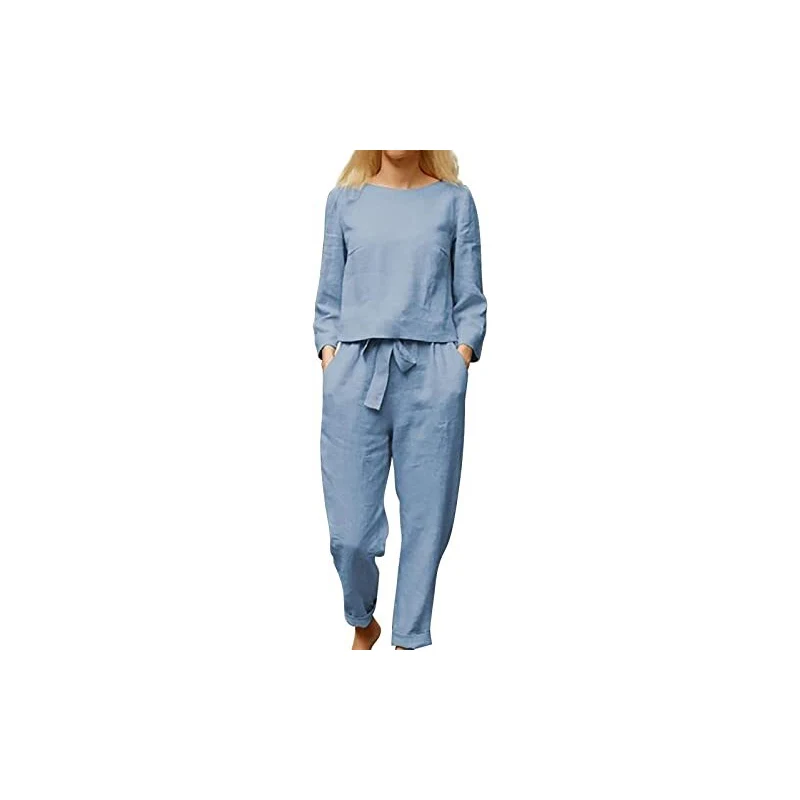 URATOT 2 Paia Pantaloncini Donna Sportivi E Casual - Morbidi In Cotone, Con Tasche E Vita Regolabile (S-XXXL) - 4