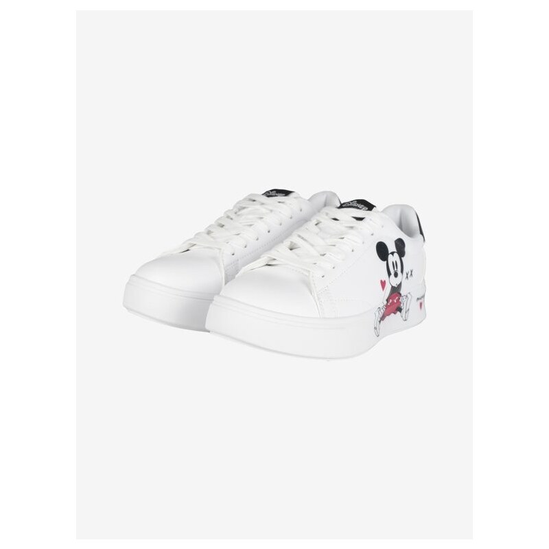 Disney Topolino Sneakers Donna Con Platform Basse Bianco Taglia 40