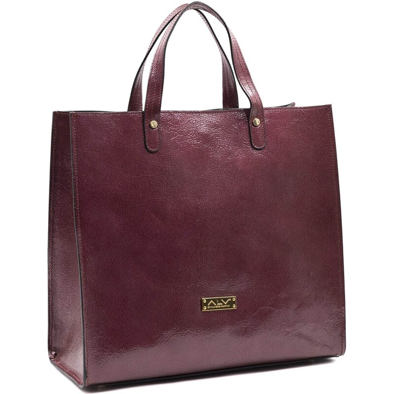 Borsa Shopping in pelle liscia da Donna ALV by Alviero Martini - AL011B1208  Bordeaux 