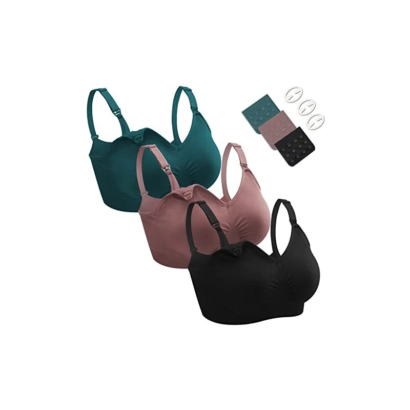 Reggiseni Allattamento 3 Pezzi - Senza Cuciture E Ferretto, Imbottiti, Con Estensori E Clip