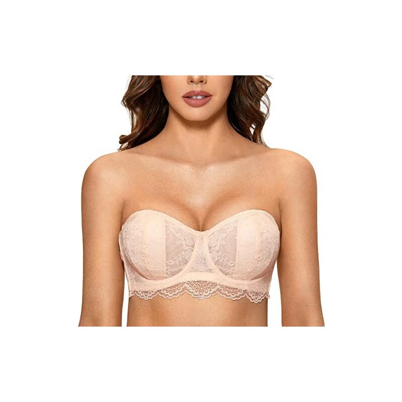 Reggiseno Push Up Balconcino DOBREVA Per Donna - Taglie Forti, Con Ferretto, Pizzo, Senza Imbottitura, Colore Nero, 6G