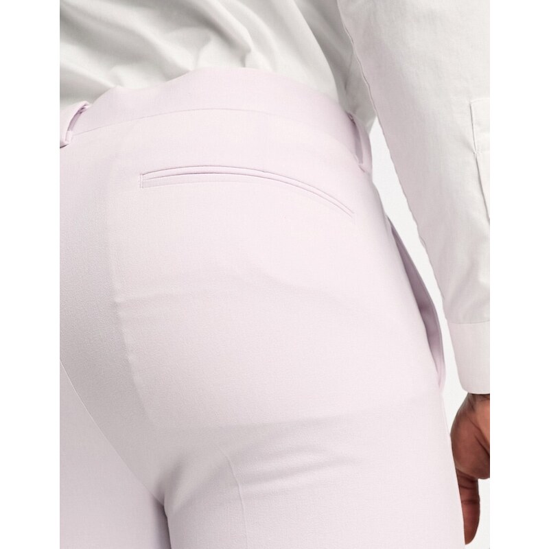 ASOS DESIGN Wedding - Pantaloni da abito super skinny rosa pallido