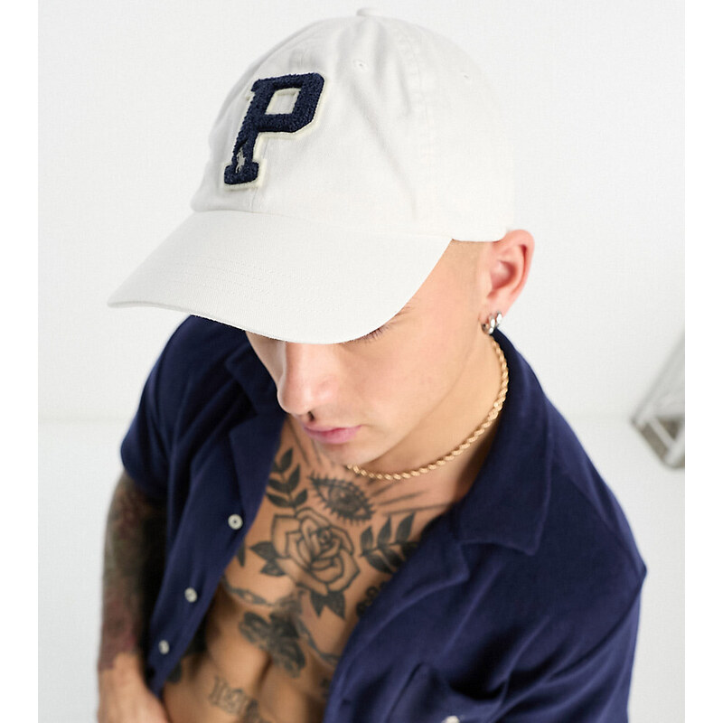 Polo Ralph Lauren x ASOS - Collaborazione esclusiva - Cappellino color crema con logo-Bianco