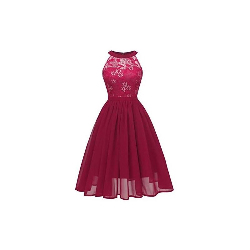 Hansber Vestito da Cerimonia Bambina Chiffon Elegante Abito da Sposa Damigella d'Onore Matrimonio Abito Lungo Festa di Compleanno Sera Blu Scuro 5-6 Anni