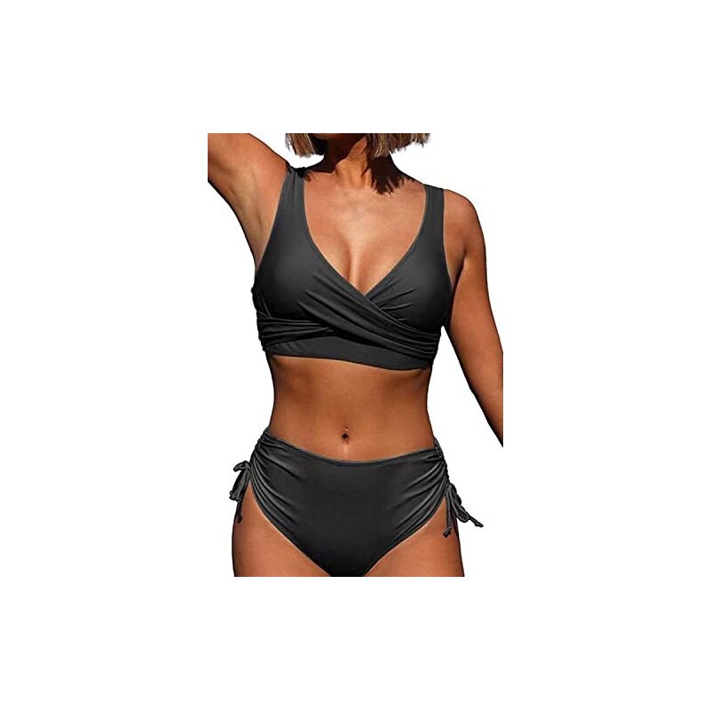 Chechury Costume Da Bagno Sexy Donna Imbottito Push Up Vita Alta In Due