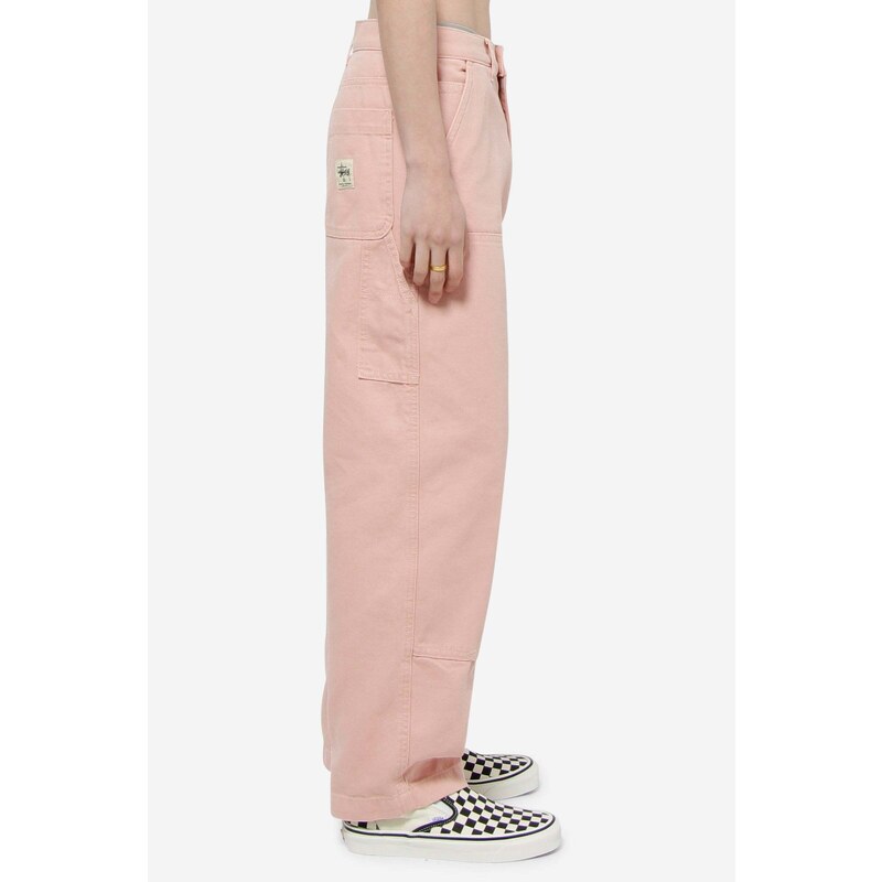 Stussy Pantalone CANVAS WORK in cotone rosa
