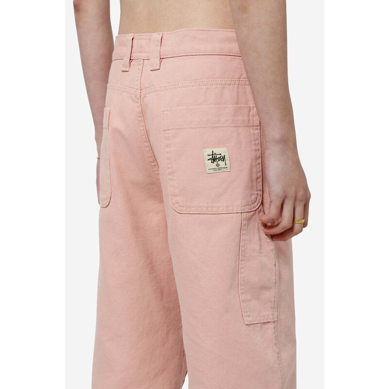Stussy Pantalone CANVAS WORK in cotone rosa